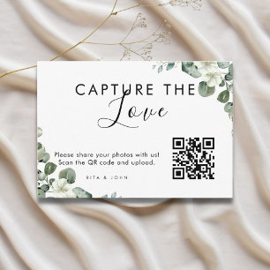 Modern Eucalyptus Capture The Love QR code  Enclosure Card
