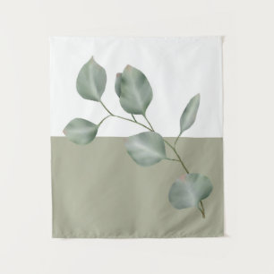 Modern Eucalyptus Colorblock  Tapestry