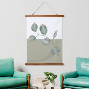 Modern Eucalyptus Colorblock  Tapestry