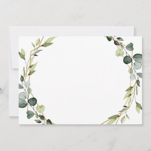 Modern Eucalyptus Foliage Wreath Frame Boho Card