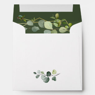 Modern Eucalyptus Geometric Frame Envelope