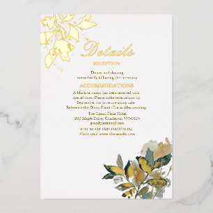 Modern Eucalyptus Gold Foil Botanical Watercolor