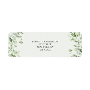 Modern Eucalyptus Greenery Return Address Label