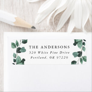Modern Eucalyptus Greenery Return Address Return Address Label