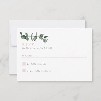 Modern Eucalyptus Greenery RSVP Card