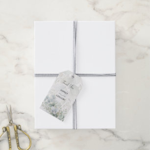 Modern Eucalyptus Horizontal Wedding Thank You Tag