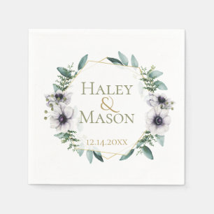 Modern Eucalyptus Personalised Paper Napkin