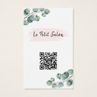 Modern Eucalyptus QR Code Logo Boutique Price Tag