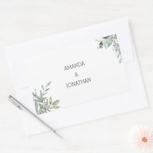 Modern Eucalyptus Wedding Envelope Seal