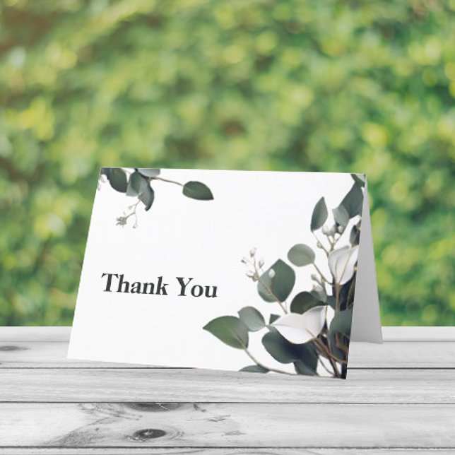 Modern Eucalyptus Wedding Thank You (Modern Eucalyptus Wedding Thank You Card)