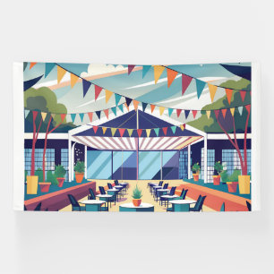 modern-event-venue-adorned-with-bunting-banner banner