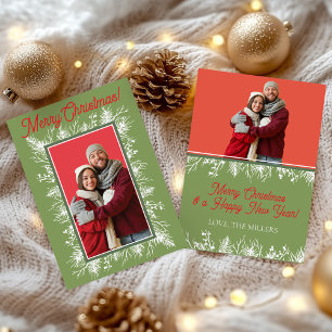 Modern Evergreen Photo Christmas Invitation
