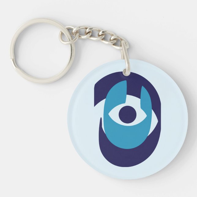 Modern Evil Eye Keychain – Protective Nazar Amulet (Front)
