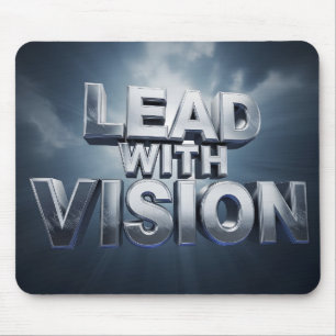 Modern Executive Leadership Gift Chrome Typography Mouse Pad
