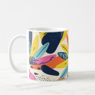 Modern exotic jungle plants illustration pattern. Coffee Mug