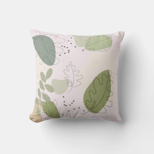 Modern Exotic Leaves Pattern Cushion