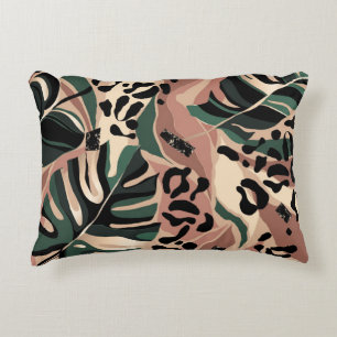 Modern exotic pattern with leopard skin. Creative Decorative Cushion