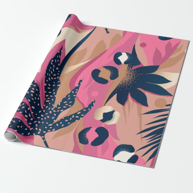 Modern exotic pattern with leopard skin. Creative  Wrapping Paper (Unrolled)