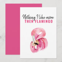 Modern Exotic Pink Watercolor Flamingo Gift