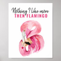 Modern Exotic Pink Watercolor Flamingo Gift