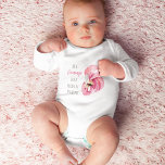 Modern Exotic Pink Watercolor Flamingo With Quote Baby Bodysuit<br><div class="desc">Modern Exotic Pink Watercolor Flamingo With Quote</div>