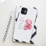 Modern Exotic Pink Watercolor Flamingo With Quote iPhone 11 Case<br><div class="desc">Modern Exotic Pink Watercolor Flamingo With Quote</div>