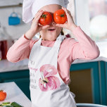 Modern Exotic Pink Watercolor Flamingo With Quote Kids Apron<br><div class="desc">Modern Exotic Pink Watercolor Flamingo With Quote</div>