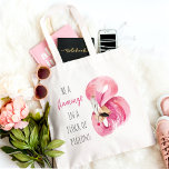 Modern Exotic Pink Watercolor Flamingo With Quote Tote Bag<br><div class="desc">Modern Exotic Pink Watercolor Flamingo With Quote</div>
