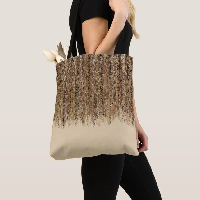 Modern Exotic Safari Abstract Glam Print Tote Bag (Close Up)