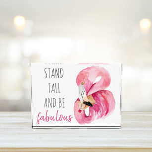 Modern Exotic Stand Tall And BE Fabulous Flamingo Photo Block