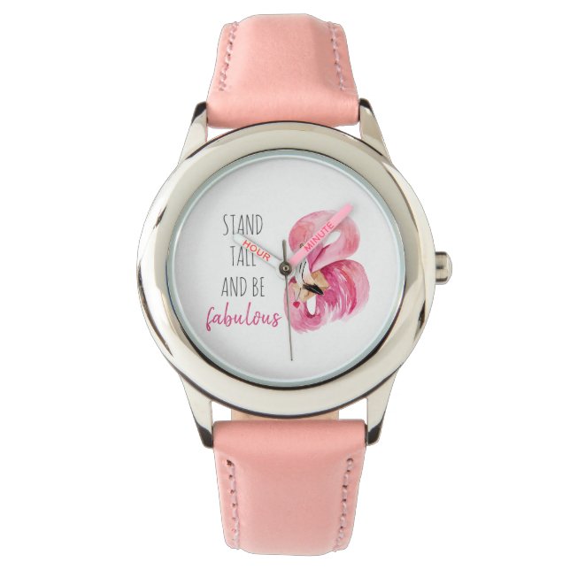 Modern Exotic Stand Tall And BE Fabulous Flamingo Watch (Front)