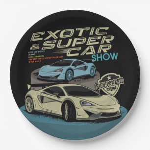 Modern Exotic Supercars   Hypercars Paper Plate