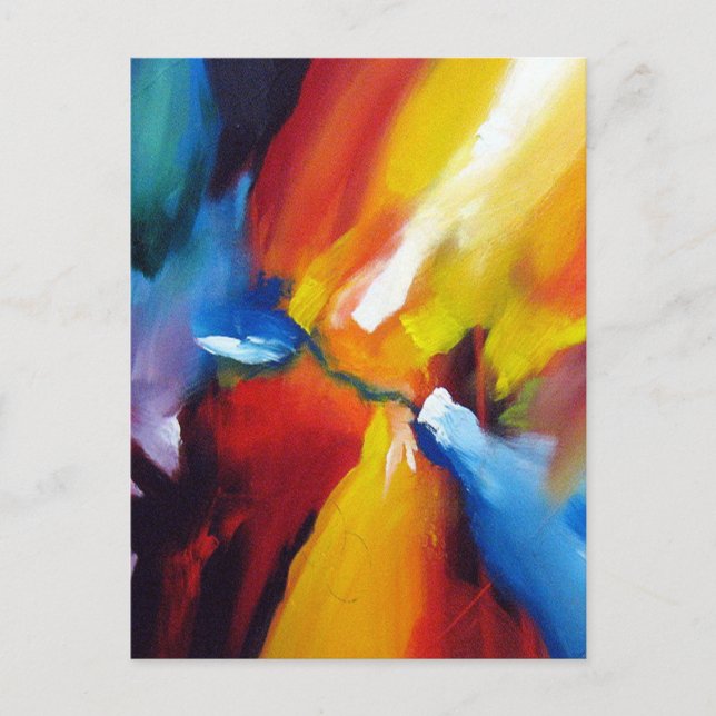 Modern Expressionist Abstract Painting Template Postcard (Front)