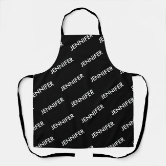 Modern Extravagant You Name It Personalised Black Apron