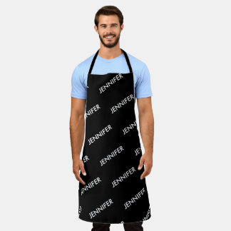 Modern Extravagant You Name It Personalised Black  Apron