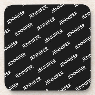 Modern Extravagant You Name It Personalised Black Coaster