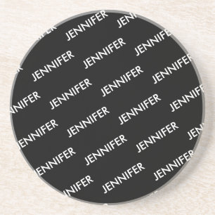 Modern Extravagant You Name It Personalised Black Coaster