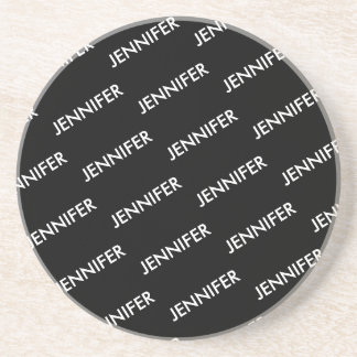 Modern Extravagant You Name It Personalised Black  Coaster