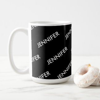 Modern Extravagant You Name It Personalised Black Coffee Mug