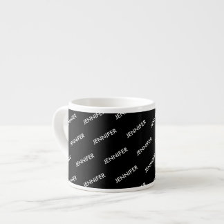 Modern Extravagant You Name It Personalised Black Espresso Cup