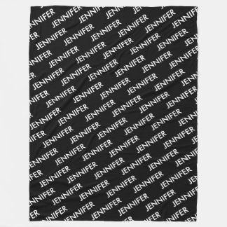Modern Extravagant You Name It Personalised Black Fleece Blanket