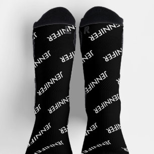 Modern Extravagant You Name It Personalised Black  Socks