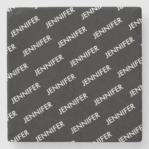 Modern Extravagant You Name It Personalized Black Stone Coaster