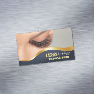 Modern Eyelash Extension Beauty Makeup Artist Lash Magnetic Business Card