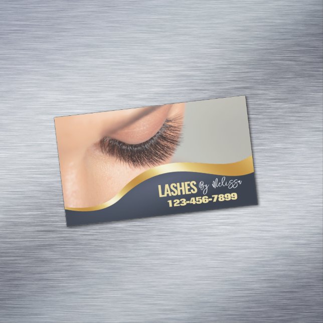 Modern Eyelash Extension Beauty Makeup Artist Lash Magnetic Business Card (In Situ)
