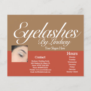 Modern Eyelash Services  Earthy Pricing  Brochure