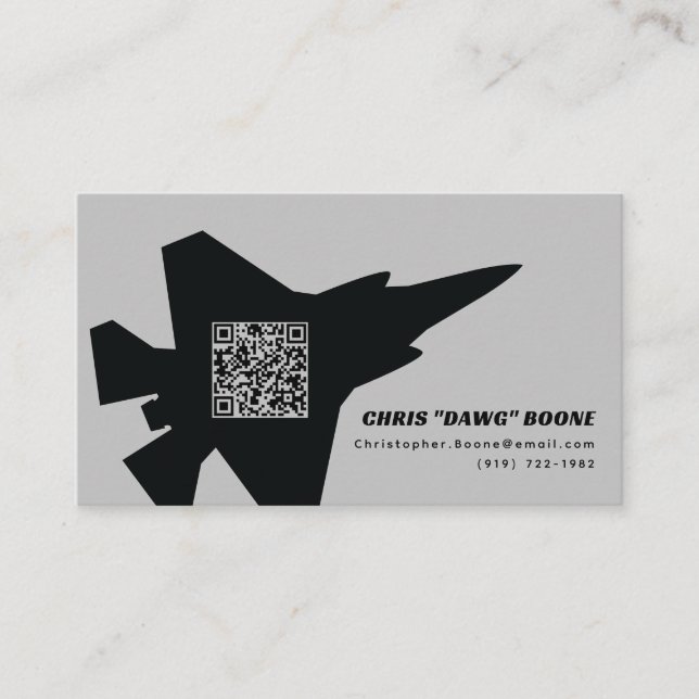 Modern F-35 Lightning Fighter Jet Business Card (Front)