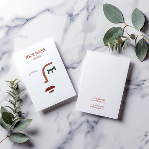 Modern face illustration Earring display card