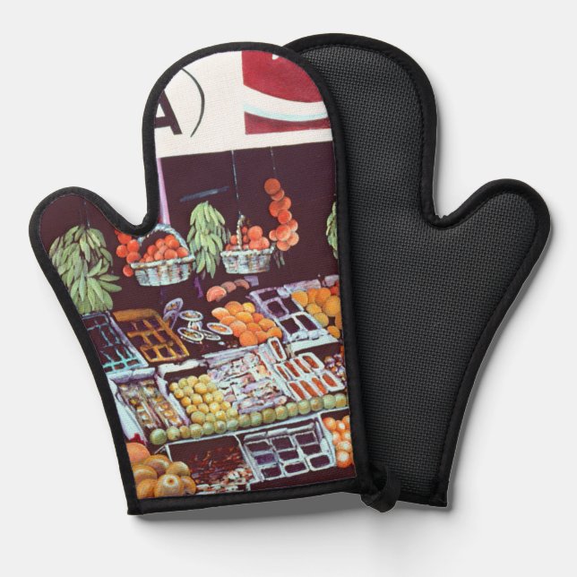 Modern Face on a Timeless Commerce, Jericho, Israe Oven Mitt (Front/Back)
