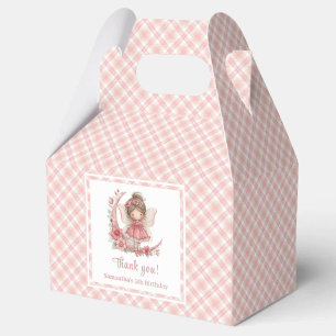 Modern Fairy Girl Blush Floral Birthday Favour Box